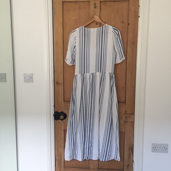 Linen stripped dress - Picture 2 of 3